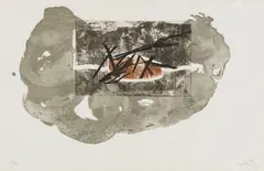Antoni Tàpies, Coups de Brosse, etching with aquatinta on laid paper; framed