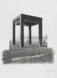 Günther Uecker, Tisch der Austreibung (after the sculpture, 1977), 2019, photograph, lithograph on laid paper; unframed