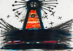 Arnulf Rainer, Stund, Seenot, 1968, mixed media on ultraphan; framed
