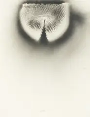 Heinz Mack, Untitled, 1966, black paint sprayed onto paper; framed