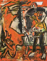Otto Muehl, Untitled (from the series: van Gogh), 1984, acrylic on canvas; framed