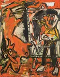 Otto Muehl, Untitled (from the series: van Gogh), 1984, acrylic on canvas; framed