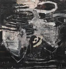 Franco Kappl, Beamcreeper, 1990, mixed media on canvas; unframed