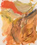Wolfgang Hollegha, Untitled, 1964, mixed media on paper, mounted on cardboard; unframed