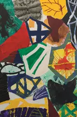 Jan Voss, Untitled, 1988, mixed media, collage on paper on canvas; framed