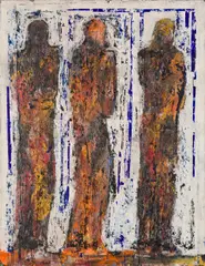 Valentin Oman, Homo sapiens (L0339), 2008, mixed media on canvas; unframed