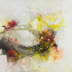 Sinasi Bozatli, Waterfall, 2016, acrylic on canvas; framed