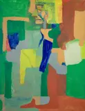 Hubert Schmalix, Christus, 1993, oil on canvas; framed
