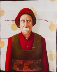 Alfredo Barsuglia, Herr A. Baum, 2003, acrylic on canvas; framed