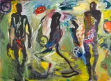Siegfried Anzinger, Schattentänzer, 1983, acrylic on canvas; unframed