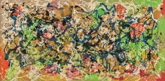 Oswald Oberhuber, Untitled, 1952, mixed media, lacquer on plywood; framed