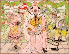 Peter Sengl, Ländliches für Eine, 1978, oil on canvas; framed