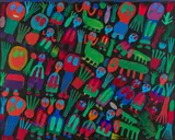Peter Pongratz, Hirtenlied, 2007, acrylic on paper mounted on linen; framed