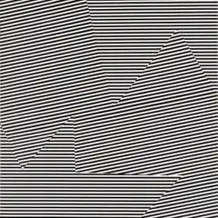 Esther Stocker, Untitled, 2018, acrylic on cotton; framed