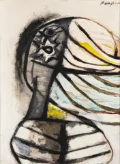 Jürgen Messensee, Untitled, 1971, acrylic on canvas; framed