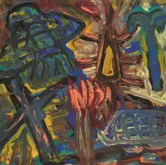 Gunter Damisch, Untitled, oil on canvas