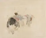 Peter Krawagna, Untitled, mixed media on canvas; framed