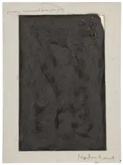 Arnulf Rainer, Nackenkurve (from the series: Reste - Zugemalte Übermalungen), 1954 - 1978, mixed media on cardboard on aluminium; framed