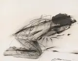 Arnulf Rainer, Untitled, overpainted photograph; framed
