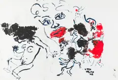 Otto Muehl, Untitled, 2002, mixed media on paper; framed