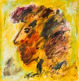Untitled by Otto Muehl, 1983, gouache on wood panel; unframed, offered Jun 2026