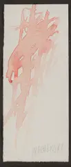 Markus Prachensky, Composition in red, c. 1960, watercolour on paper; framed