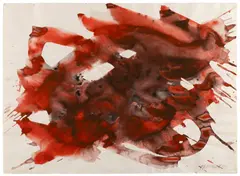 Markus Prachensky, Liechtenstein, 1956, mixed media on paper; framed