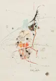 Hans Staudacher, Untitled, mixed media on paper; unframed