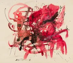 Hans Staudacher, Untitled, 1957, mixed media on drawing paper; unframed