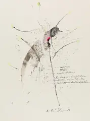 Hans Staudacher, Untitled, 1984, mixed media on paper; unframed