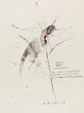 Hans Staudacher, Untitled, 1984, mixed media on paper; unframed