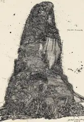 Othmar Zechyr, Untitled, 1968, India ink on paper; framed