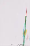 Hermann Nitsch, Untitled, 2020, oil pastel on paper; framed