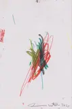 Hermann Nitsch, Untitled, 2020, oil pastel on paper; framed