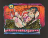 Franz Ringel, Untitled, 1974, mixed media on paper; framed