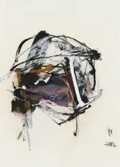 Hannes Mlenek, Untitled, 1991, mixed media on paper; framed