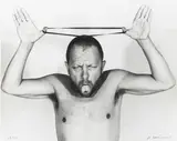 Arnulf Rainer, Untitled (Body Pose), silver gelatin print; framed