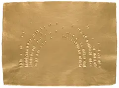 Untitled by Hans Bischoffshausen, 2011, embossing on golden laid paper; unframed, sold Jun 2026