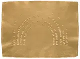 Hans Bischoffshausen, Untitled, 2011, embossing on golden laid paper; unframed
