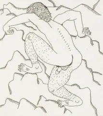 Keith Haring, Untitled (from the series "The Valley"), 1989, etching; framed