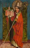 South German Master, Saint Wolfgang, oil on panel; framed