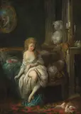 Jean-Frédéric Schall, In the Boudoir, oil on canvas; framed