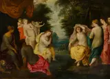 Diana and Actaeon by Hieronymus Francken der Ältere, oil on panel, parqueted; framed, sold Jun 2026