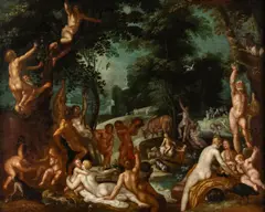 Joachim Wtewael, The Golden Age, oil on canvas; framed