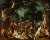 Joachim Wtewael, The Golden Age, oil on canvas; framed