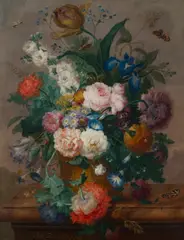 Johann Baptist Drechsler, Still Life with Flowers, 1805, oil on canvas; framed