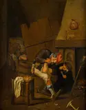 Johannes Hals, A Father's Responsibilities, oil on panel; framed