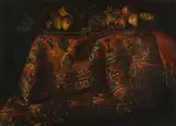 Still Life on an Oriental Rug by Francesco Fieravino called il Maltese, oil on canvas; framed, sold Jun 2026