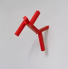 Joel Shapiro, Untitled, 1999, Wooden sculpture, in color
