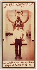 Joseph Beuys, Mit dem Ende der modernen Kunst fängt die Kunst erst an (Fotografie von Werner Krüger), 1979, Color photograph, inscribed by Joseph Beuys in ...